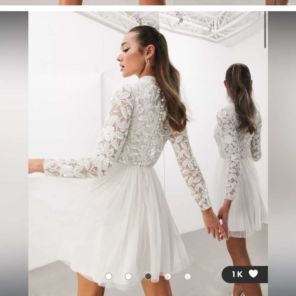 Elegant White Lace Mini Dress